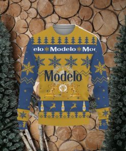 Modelo Beers Big Snowflake Pattern Ugly Christmas 3D Sweater For Men And Women