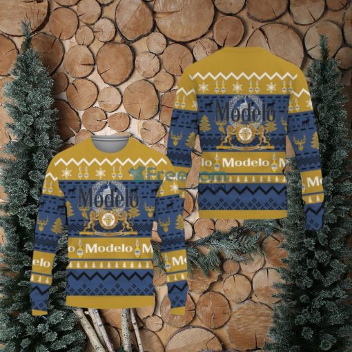 Modelo Beers s Beer Vintage Logo Ugly Christmas Sweater Gift For Men And Women