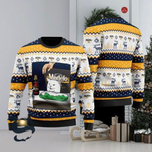 Modelo Negra Cat Meme Christmas Ugly Sweater