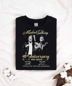 Modern Talking 40th Anniversary 1983 – 2023 Thank You For The Memories Signatures T Shirt