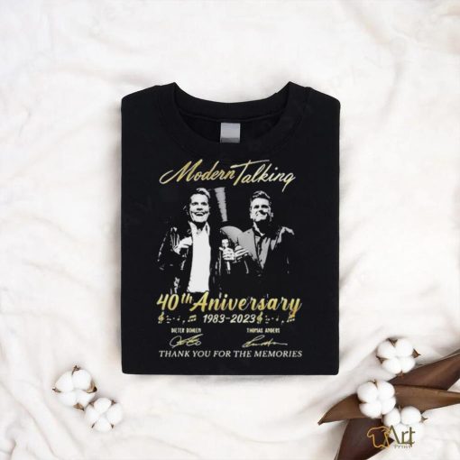 Modern Talking 40th Anniversary 1983 – 2023 Thank You For The Memories Signatures T Shirt