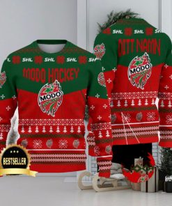 Modo Hockey Ugly Christmas Sweater Logo Custom Name Gift Fans