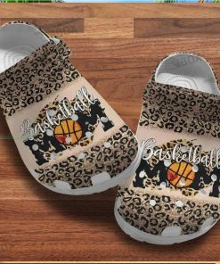 Mom Basketball Leopard Pattern Crocs Gift For Mother