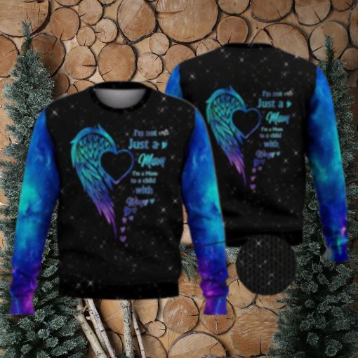 Mom To A Child With Wings 3D Full Print Ugly Sweater Christmas Gift Sweater