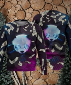 Money Panda Funny Black 3D Full Print Ugly Sweater Christmas Gift Sweater