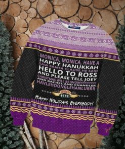 Monica Friends Happy Hanukkah Holidays Ugly Xmas Sweater