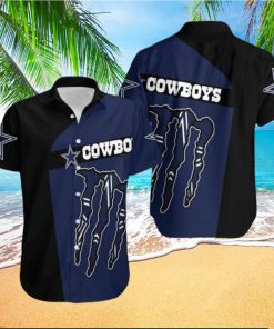 Monster Energy Dallas Cowboys Hawaiian Shirt Practical Beach Gift