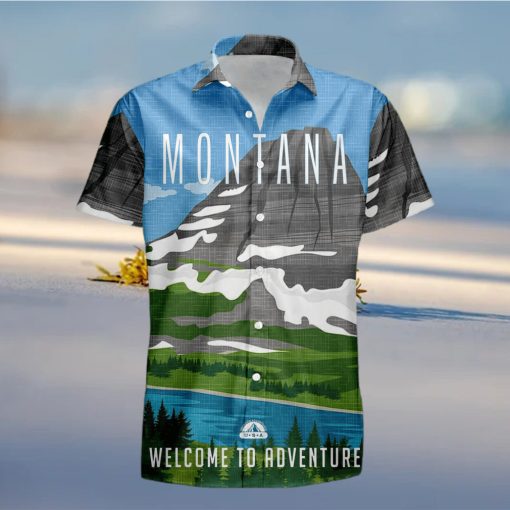 Montana Retro Style Travel Summer 3D Hawaiian Shirt Gift For Men And Women Fans