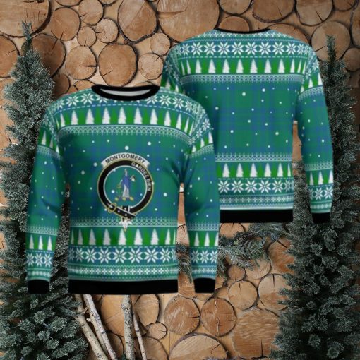 Montgomery Ancient Crest Tartan Christmas Ugly Sweater 3D Gift For Men And Women