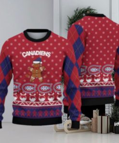 Montreal Canadiens Christmas Gingerbread Man Ugly Christmas Sweater Cute Christmas Gift