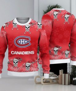 Montreal Canadiens Christmas Skull AOP Carols Ugly Sweater