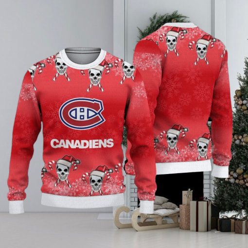 Montreal Canadiens Christmas Skull AOP Carols Ugly Sweater