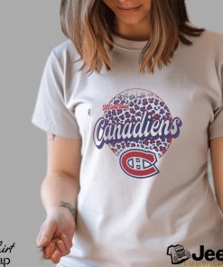 Montreal Canadiens Leopard Print Long Sleeve T Shirt