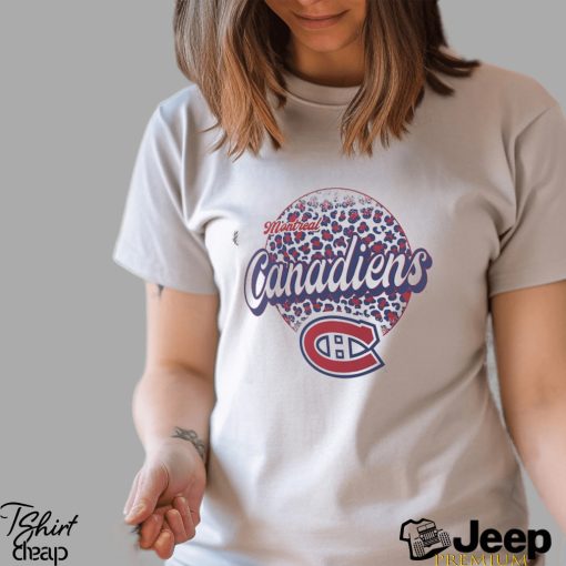 Montreal Canadiens Leopard Print Long Sleeve T Shirt