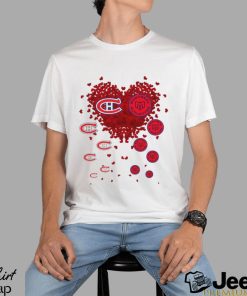 Montreal Canadiens Montreal Alouettes logo hearts sport gift shirt