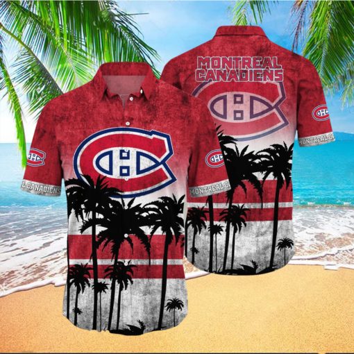 Montreal Canadiens NHL Logo Coconut Tropical Hawaiian Shirt Beach Gift For Fans