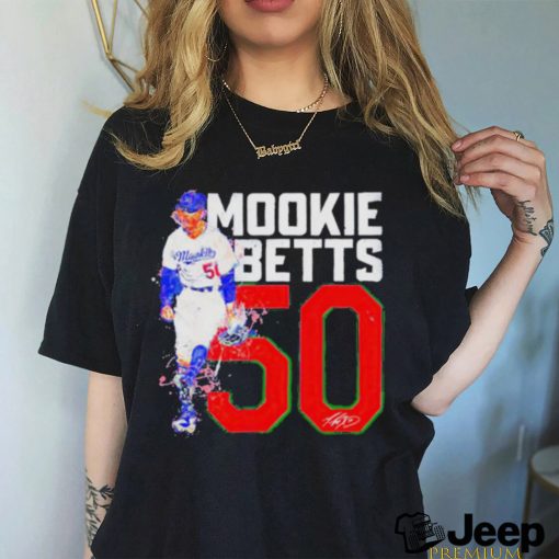 Mookie Betts 50 Signature Shirt