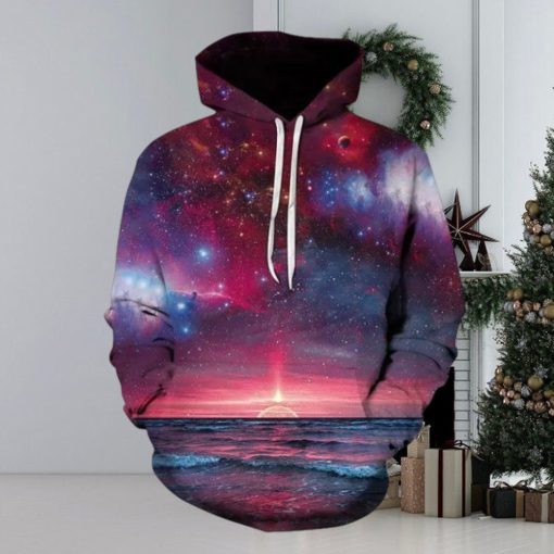 Moon Sky Galaxy 3d All Over Print Hoodie