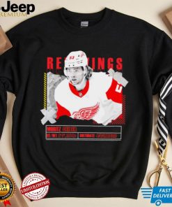 Moritz Seider number 53 Detroit Red Wings ice hockey player pose paper gift shirt