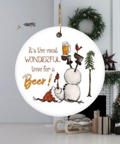 Most Wonderful Time for Beer Ornament, Funny Christmas Ornaments