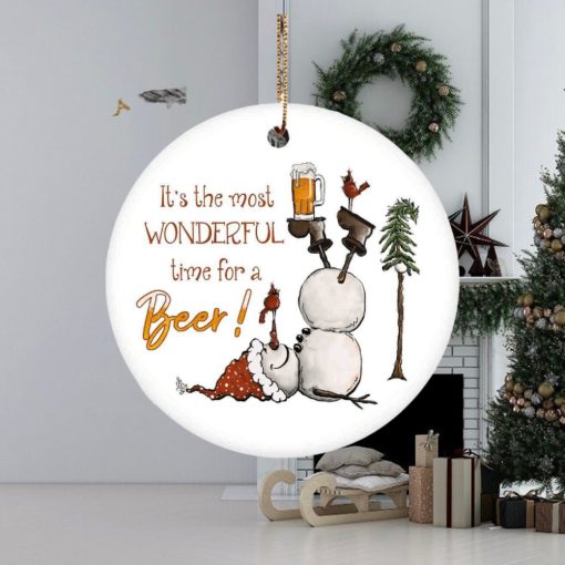 Most Wonderful Time for Beer Ornament, Funny Christmas Ornaments