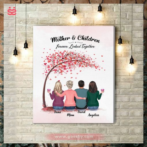 Mother And Children Forever Linked Together  Canvas