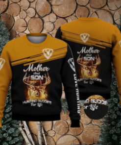 Mother And Son Huntting Buddies For Life Deer 3D Full Print Ugly Sweater Christmas Gift Sweater