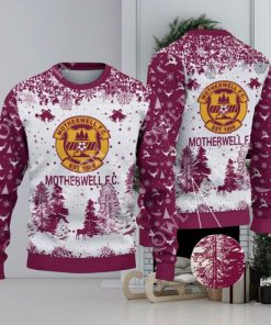 Motherwell F.C. SPFL Scottish Snow Fall Pine Ugly sweater
