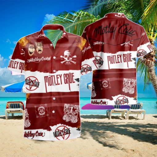 Motley Crue Hawaiian Shirt   Short For Men Women