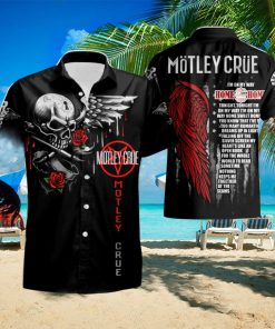 Motley Crue Skull Hawaiian Shirt Short