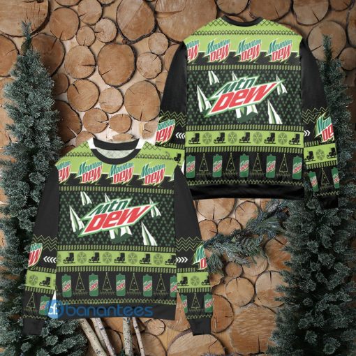 Mountain Dew Pine Tree Snowflake Pattern Ugly Christmas Sweater Christmas Gift For Men And Women