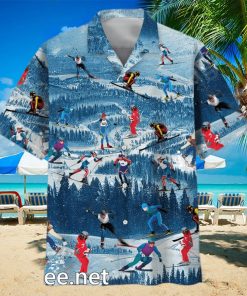 Mountain Skiing Hawaiian Shirt