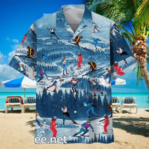 Mountain Skiing Hawaiian Shirt