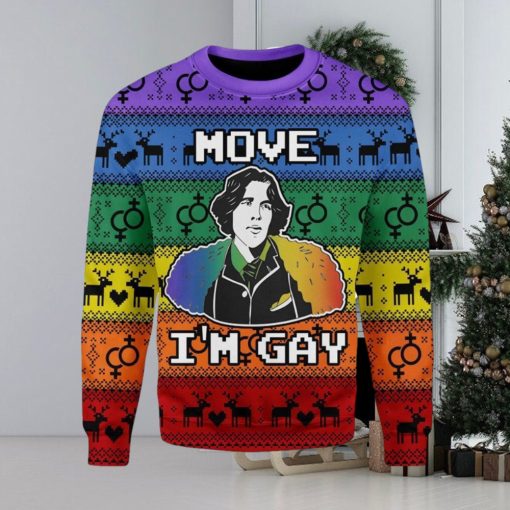 Move Im Gay Ugly Christmas Sweater
