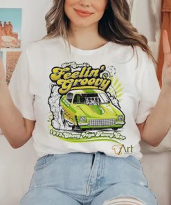 Muscle car Steve Crook’s feelin’ Groovy Chevy Vega funny car retro shirt