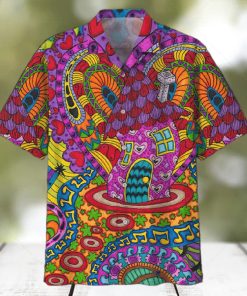 Music Hippie Colorful Hawaiian Shirts