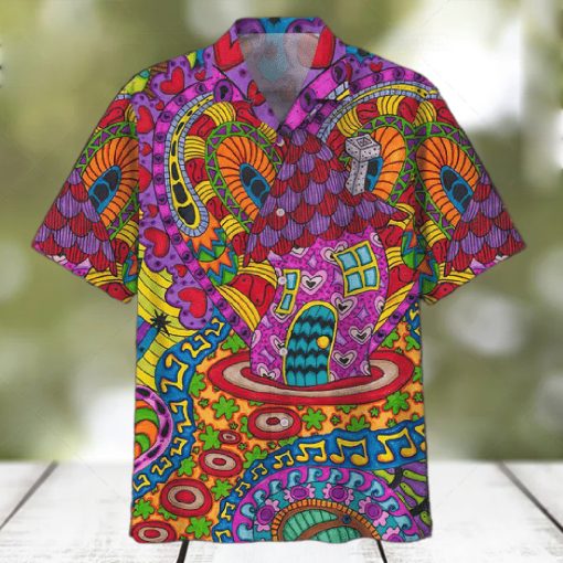 Music Hippie Colorful Hawaiian Shirts