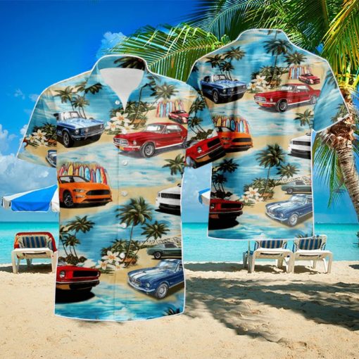 Mustang Car Hawaiian Shirt   Short