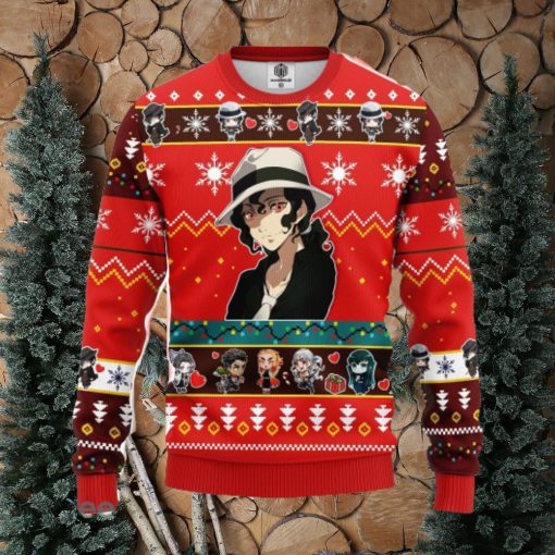 Muzan Kibutsuji Christmas Demon Slayer Anime Red 1 Amazing Gift Ugly Christmas 3D Sweater Christmas Gift For Men And Women