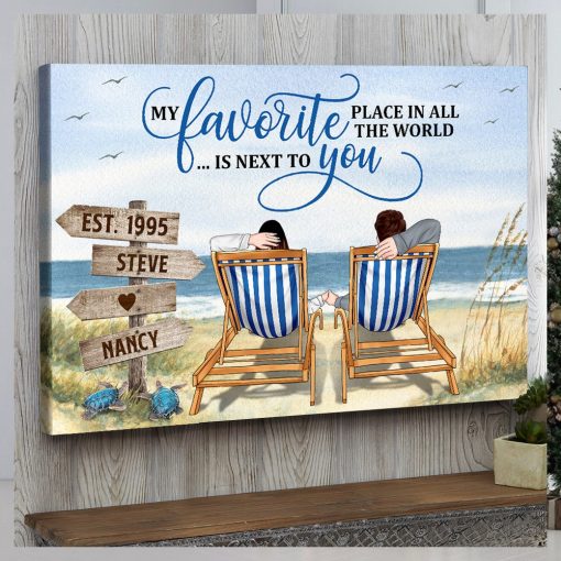 My Favorite Place Is Next To You TT  Canvas Poster Gift For Couple