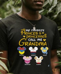 My Favorite Princes & Princesses Call Me Grandma Personalized Shirt