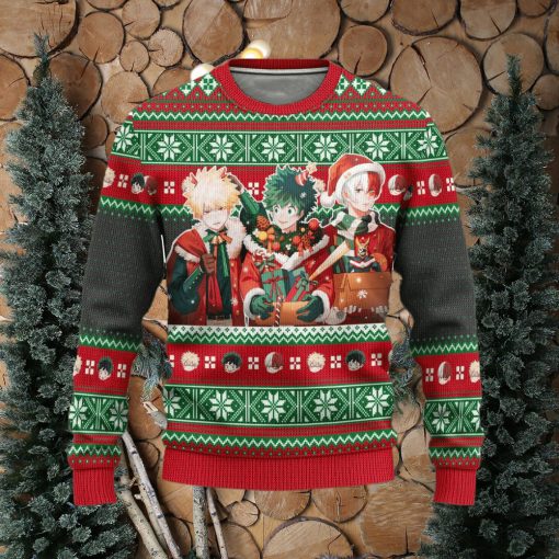 My Hero Academia Anime Xmas Ugly Christmas Sweater Gift For Men Women