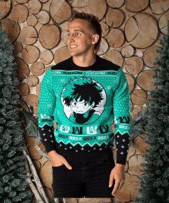 My Hero Academia Men's Plus Ultra Deku Izuku Midoriya Ugly Sweater