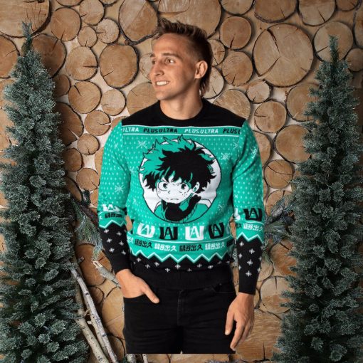 My Hero Academia Men's Plus Ultra Deku Izuku Midoriya Ugly Sweater