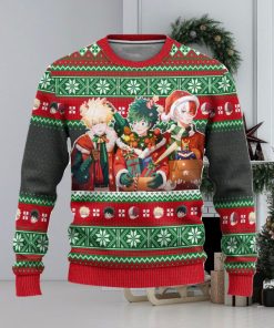 My Hero Academia Ugly Christmas Sweater, Anime Xmas Gift, Custom Ugly Christmas Sweater