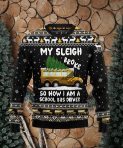 My Sleigh Broke Ugly Christmas Sweater