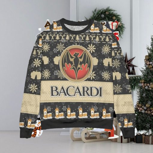 Bacardi Rum Snowflake Ugly Christmas Sweater Special Gift For Men Women