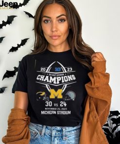 2023 B10 East Division Champions Michigan Wolverines 30 Vs 24 Ohio State November 25 2023 Michigan Stadium T Shirt