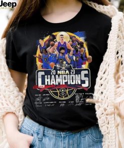 NBA 2023 champions denver nuggets signatures T shirt