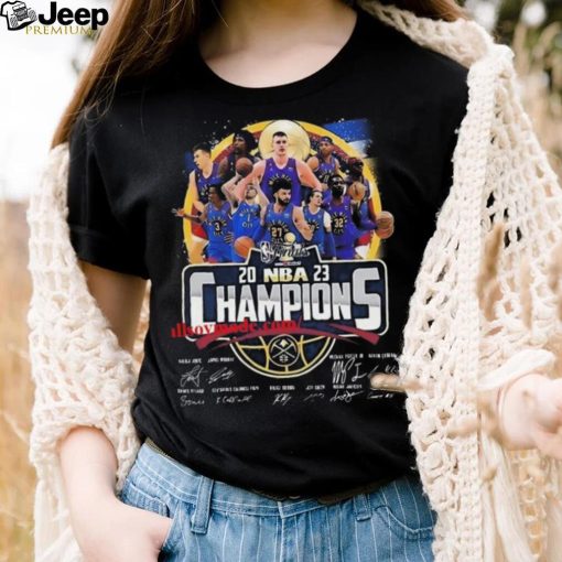 NBA 2023 champions denver nuggets signatures T shirt